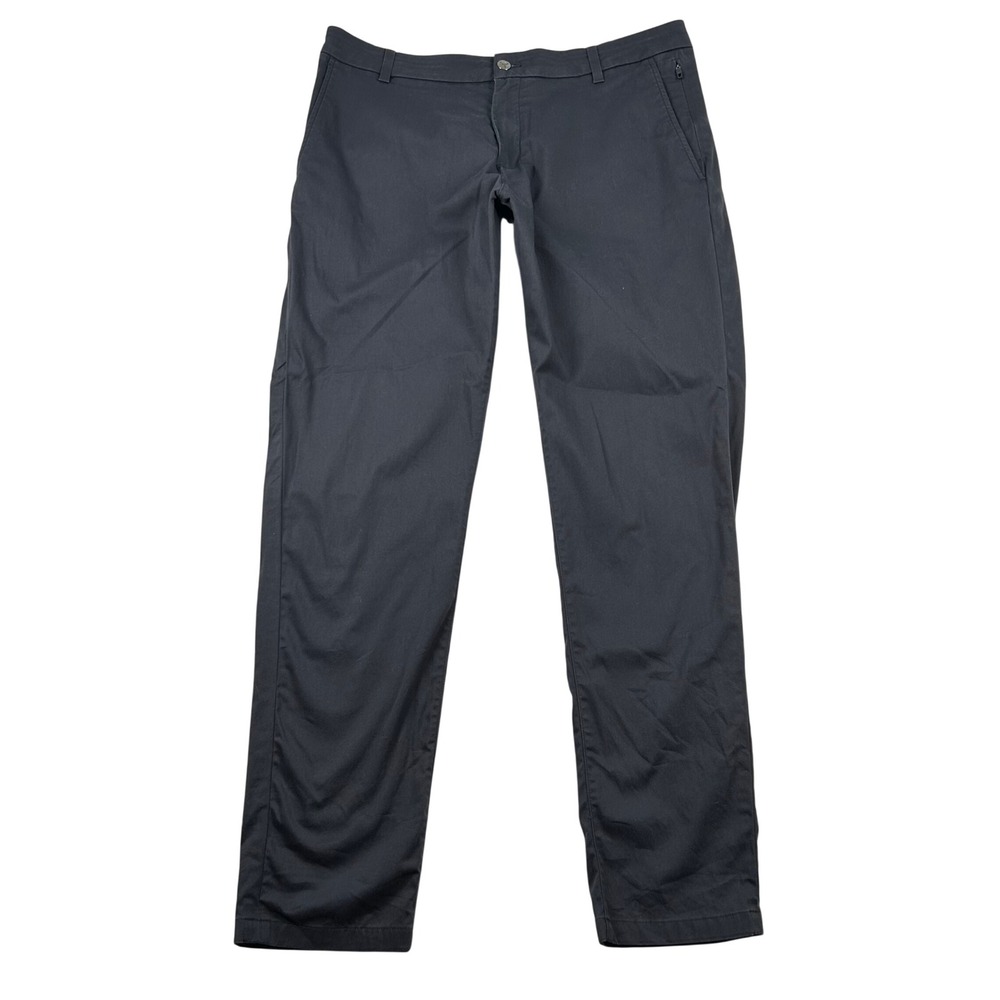 Birddogs Pants Men 36x32 Charcoal Gray Lined Khaki Chino Stretch Golf Outdoor